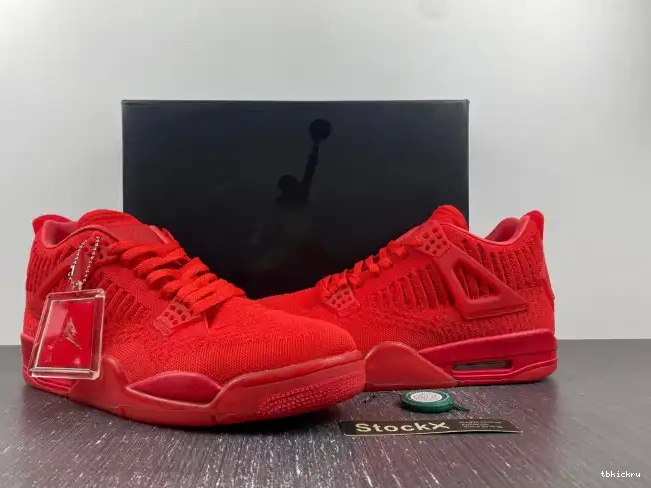 Rep TBkick Red Flyknit Jordan Retro 4 AQ3559-600 0506